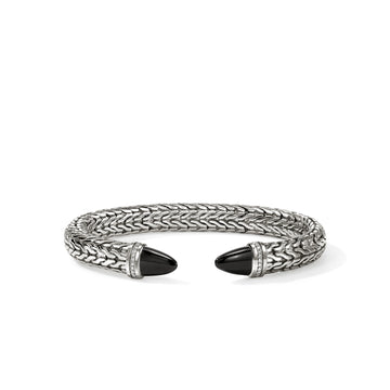 Spear 50 Flex Cuff, Sterling Silver, Black Onyx, Diamonds|CBS988981BONDI