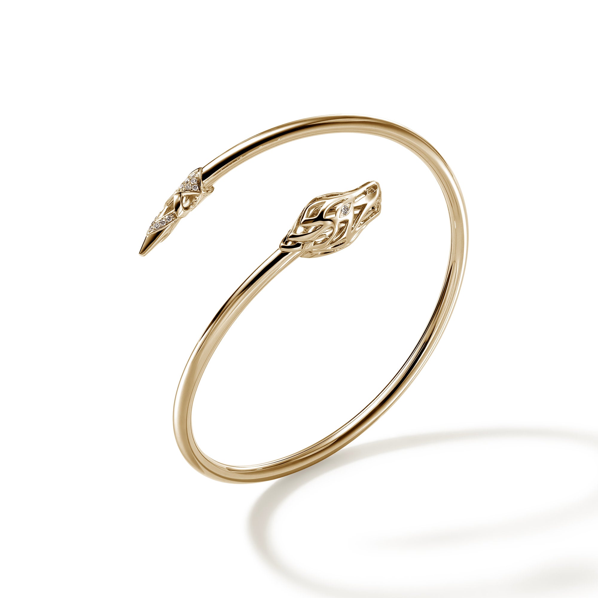 Naga Cuff, Gold, Diamonds, Slim|CGGX6034422DI – John Hardy