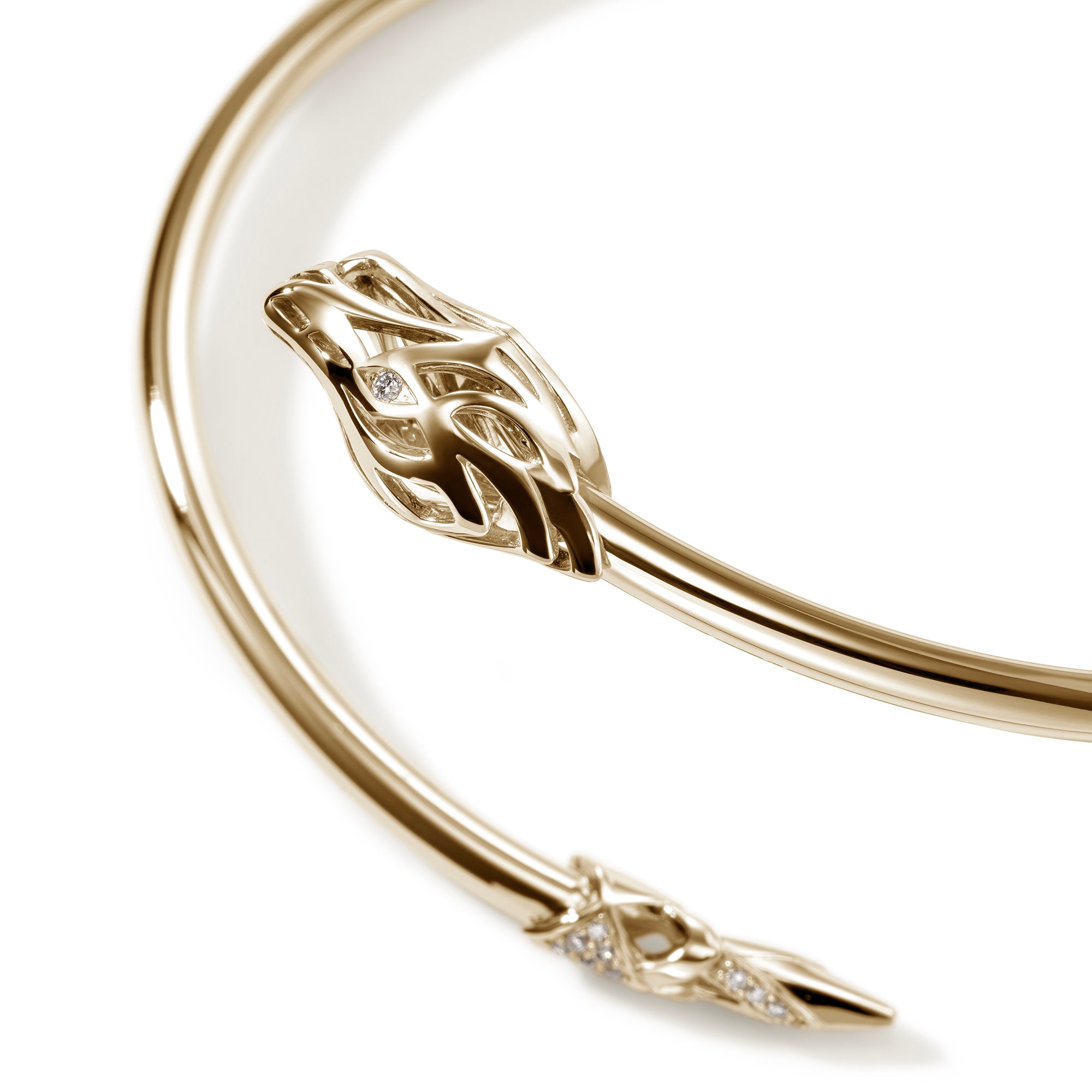 Naga Cuff, Gold, Diamonds, Slim|CGGX6034422DI – John Hardy