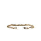 Icon Stud Flex Cuff, Gold, Diamonds|CGGX989982DI