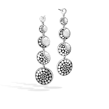 Moon Phase Hammered Drop Earrings