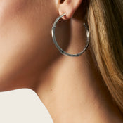 Bamboo Medium Hoop Earrings
