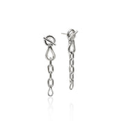 Surf Link Earrings, Sterling Silver|EB89540