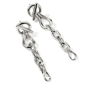 Surf Link Earrings, Sterling Silver|EB89540