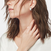 Modern Chain Small J Hoop Earring|EB94000