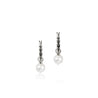 JH Essential Pearl Hoop Earrings, Sterling Silver|EB987261