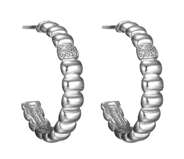 Hoop Earrings with Diamonds|EBP17242DI