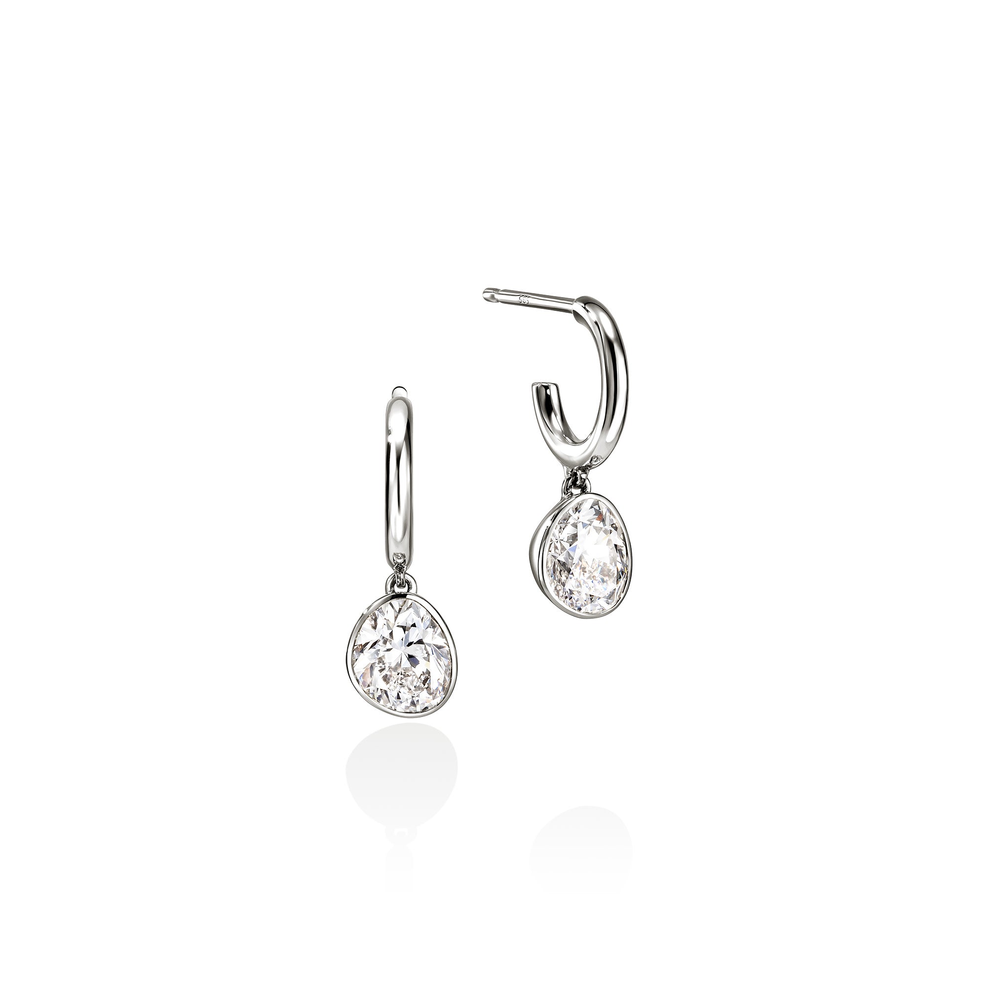 JH Lovestruck™ Hoop, Earrings, Sterling Silver, Diamonds, 1.5TCW ...
