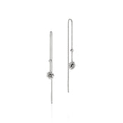 Wildflower Drop Chain Earrings, Sterling Silver, Lab Grown Diamond, .04TCW|EBP430522LGDN
