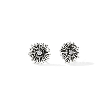 Wildflower Stud Earrings, Sterling Silver, Lab Grown Diamond, .04TCW|EBP430562LGDN