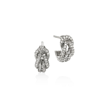 Love Knot Earrings, Sterling Silver, Diamonds|EBP987822DI