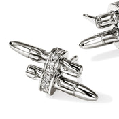 Spear Stud Earrings, Sterling Silver, Diamonds|EBP989562DI