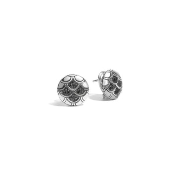 Naga Button Earring with Black Sapphire|EBS6510554BLS