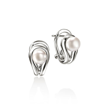 Surf Earrings, Sterling Silver, Pearls|EBS895461
