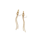 Love Knot Drop Earrings, Gold|EGG900894