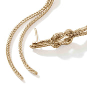 Love Knot Drop Earrings, Gold|EGG900894