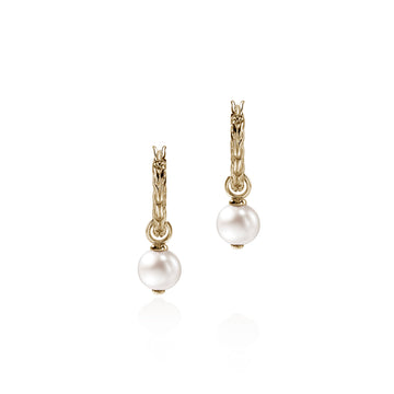 JH Essential Pearl Hoop Earring, Gold|EGG987261