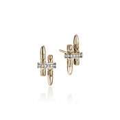 Spear Stud Earrings, Gold, Diamonds|EGGX989562DI