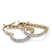 JH Essential Heart Hoop Earrings, Gold, Diamonds, 21MM|EGGX989682DI