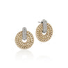 Icon Link Earrings, Gold, Diamonds, 22MM|EGGX989912DI