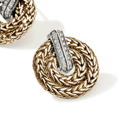 Icon Link Earrings, Gold, Diamonds, 22MM|EGGX989912DI