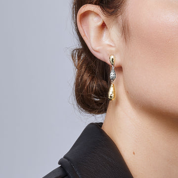 Classic Chain Hammered Drop Earring