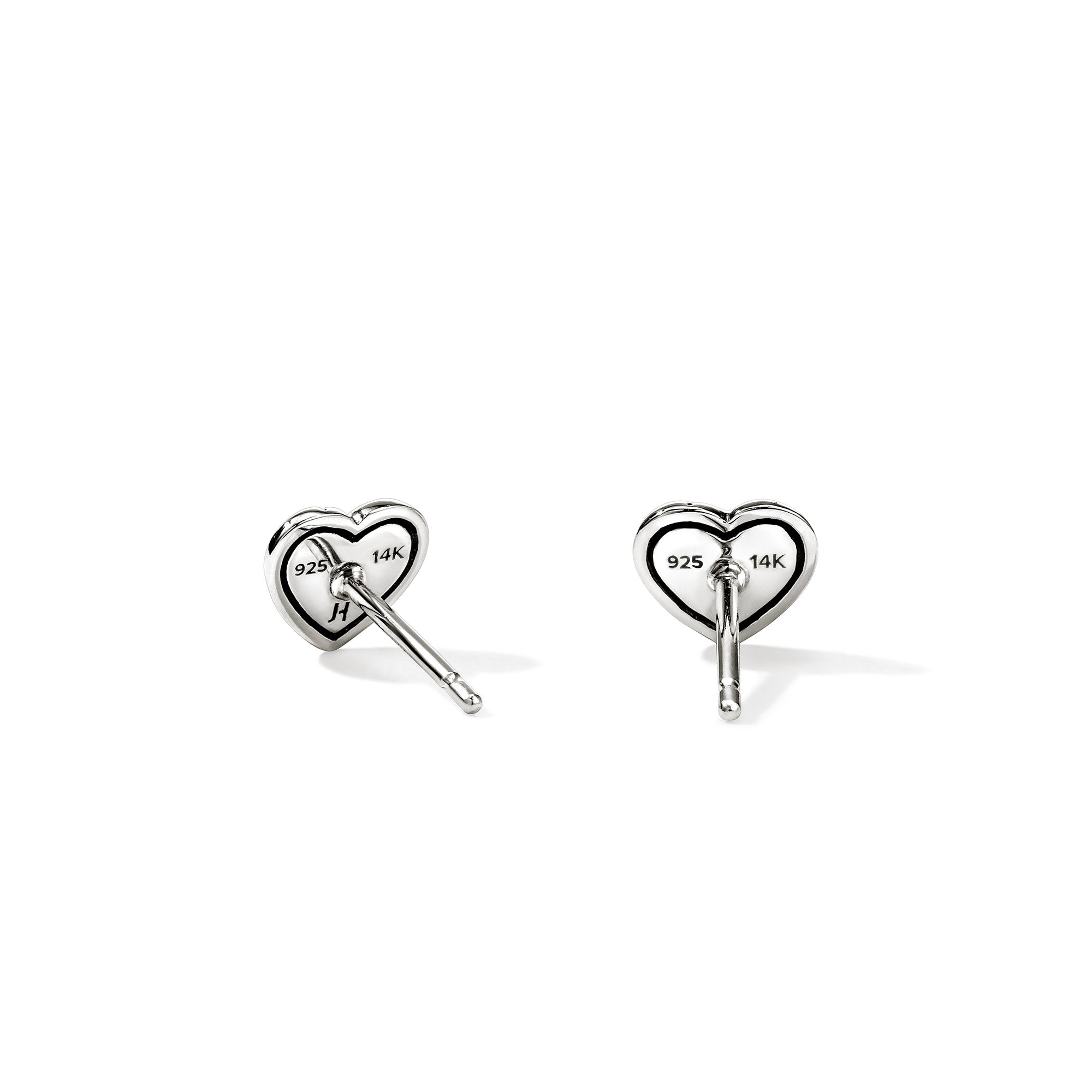 JH Essential Heart Stud Earrings, Gold, Sterling Silver – John Hardy