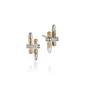 Spear Stud Earrings, Gold, Sterling Silver, Diamonds|EZZP989562DI