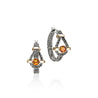 Icon Hoop Earrings, Gold, Sterling Silver, Orange Citrine , 21MM|EZZS973211MCI
