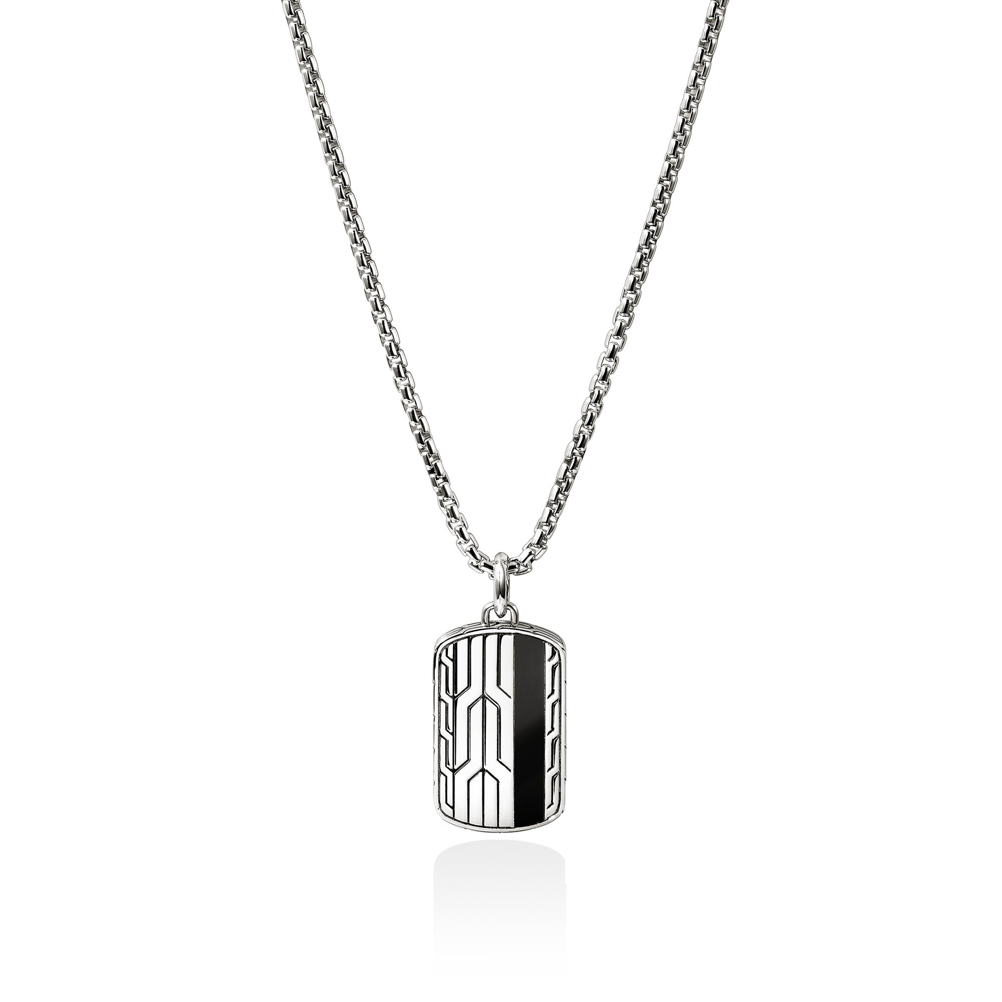 Icon 50 Pendant, Sterling Silver, Black Onyx – John Hardy