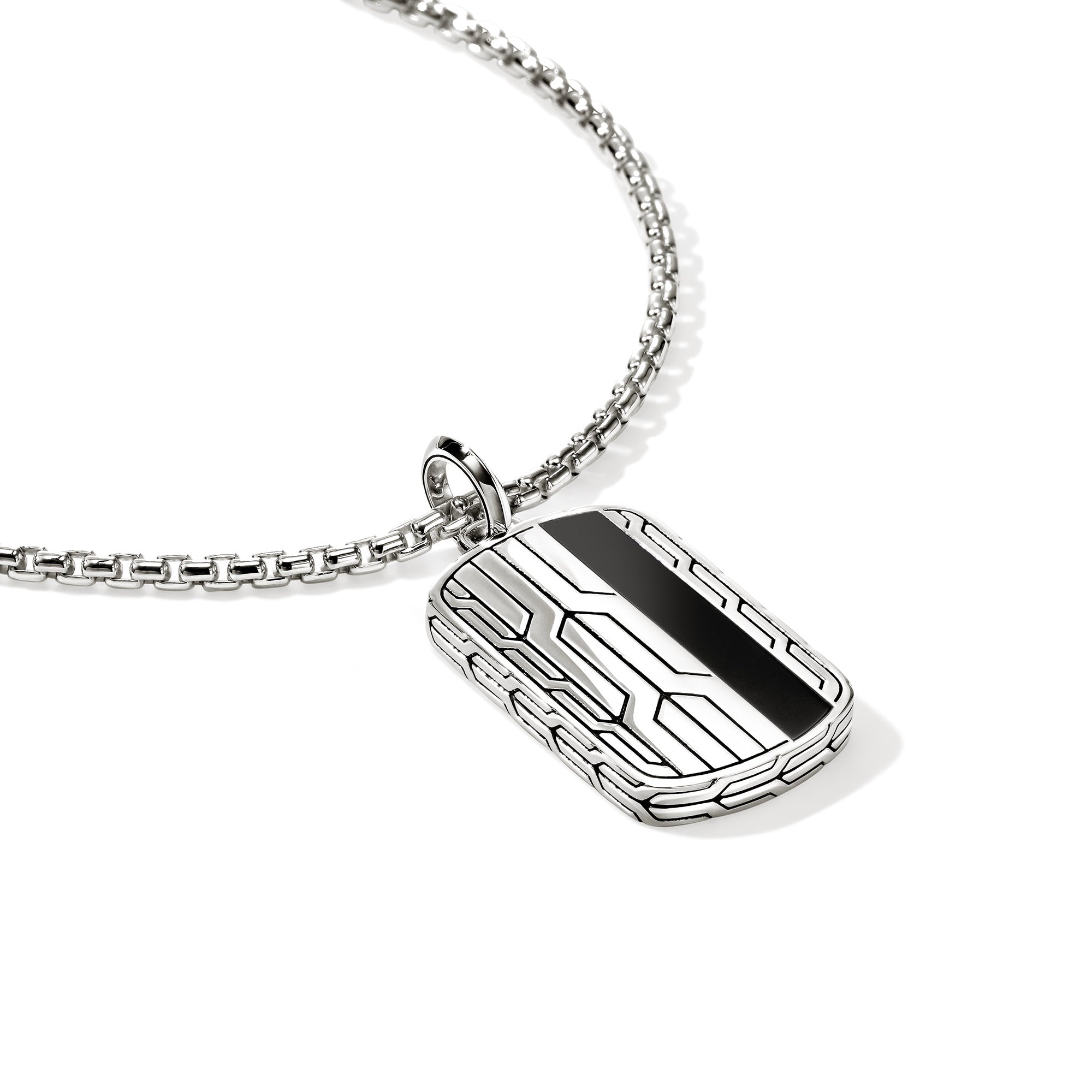 Icon 50 Pendant, Sterling Silver, Black Onyx – John Hardy