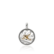 Starling Talisman Charm, Gold, Sterling Silver, Diamonds|HZZP973042DI