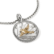 Starling Talisman Charm, Gold, Sterling Silver, Diamonds|HZZP973042DI