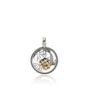 Lotus Talisman Charm, Gold, Sterling Silver, Diamonds|HZZP973052DI