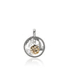 Lotus Talisman Charm, Gold, Sterling Silver, Diamonds|HZZP973052DI