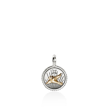 Starling Talisman Charm, Gold, Sterling Silver, Diamonds|HZZP973072DI