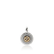 Lotus Talisman Charm, Gold, Sterling Silver, Diamonds|HZZP973082DI