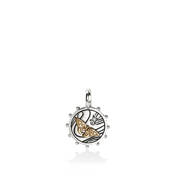 Butterfly Talisman Charm, Gold, Sterling Silver, Diamonds|HZZP973092DI