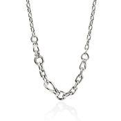 Surf Link Necklace, Sterling Silver|NB89558