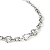 Surf Link Necklace, Sterling Silver|NB89558