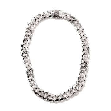 Curb Chain Necklace, Sterling Silver, 14MM|NB900803