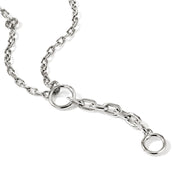Oval Link Charm Ring Necklace, Sterling Silver, 5MM|NB97311