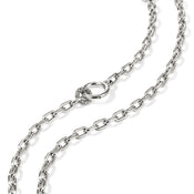 Oval Link Charm Ring Necklace, Sterling Silver, 5MM|NB97312