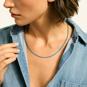 Charm Cord Necklace, Sterling Silver, Satin|NB97335BU