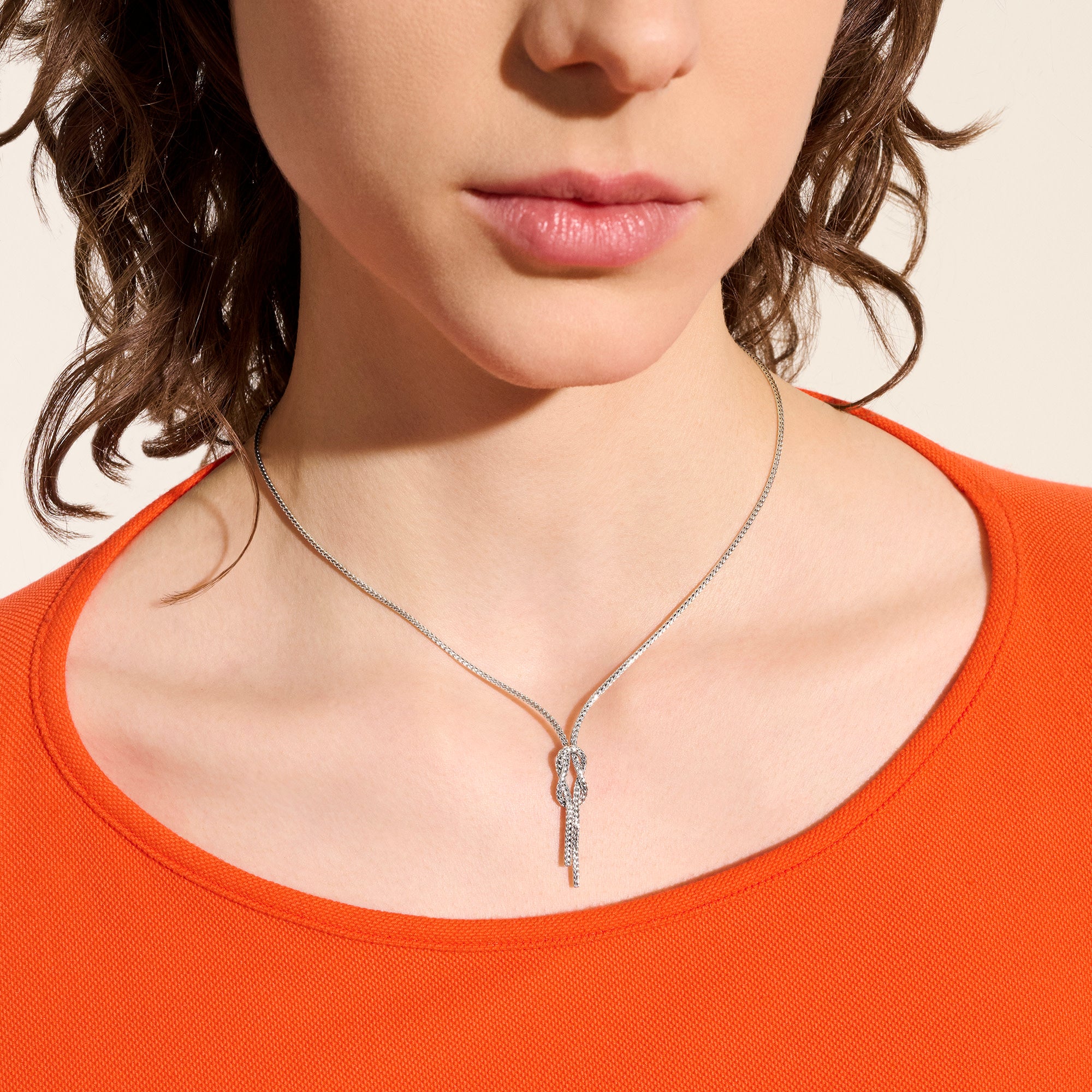 Love Knot Y Necklace, Sterling Silver, 1.8MM – John Hardy