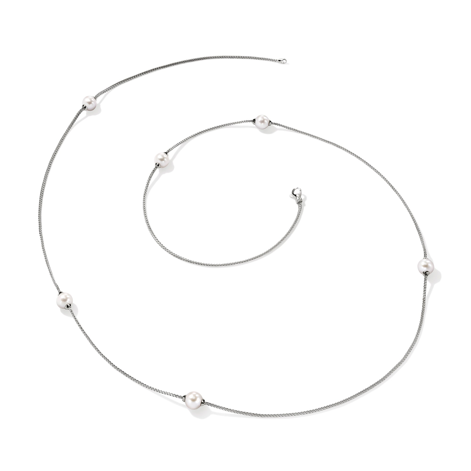 JH Essential Pearl Necklace, Sterling Silver, Pearl, 1.8MM