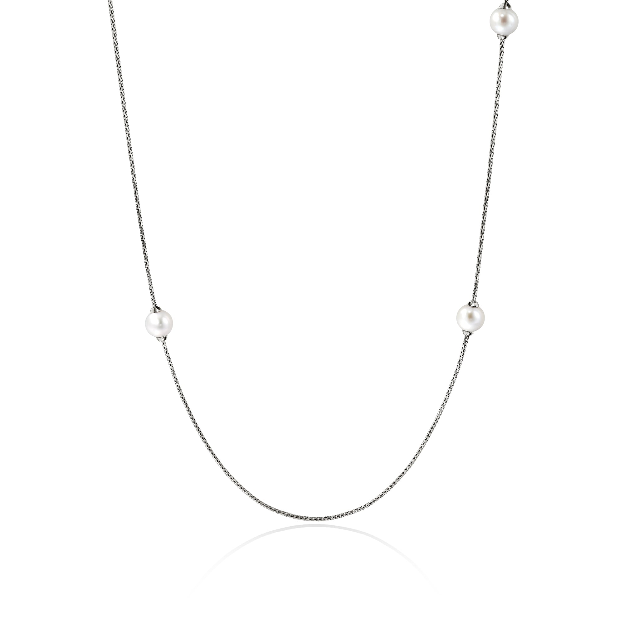JH Essential Pearl Necklace, Sterling Silver, Pearl, 1.8MM