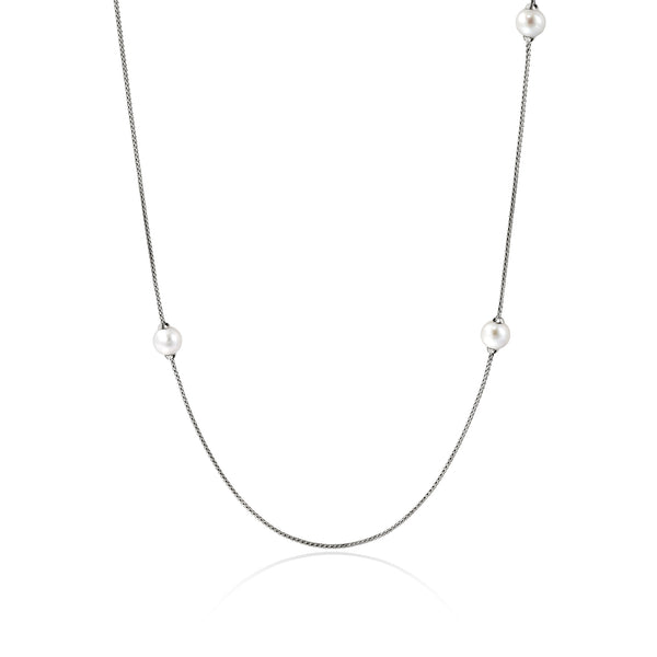 JH Essential Pearl Necklace, Sterling Silver, Pearl, 1.8MM