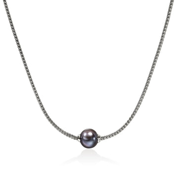 JH Essential Grey Pearl Necklace, Sterling Silver, 1.8MM|NB987281GYP