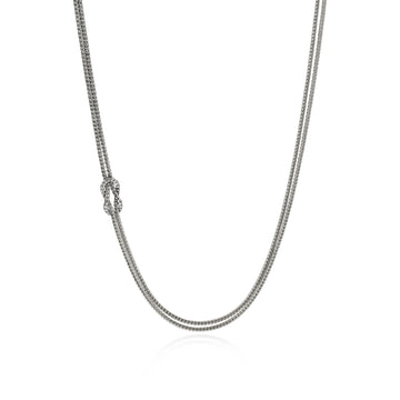Love Knot Necklace, Sterling Silver, 3.6MM|NB98756